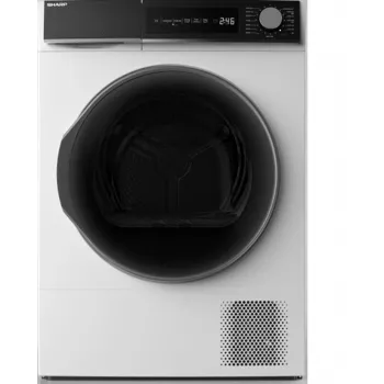 Sharp KD-NHH8S8GW3 kuivausrumpu vapaasti seisova edestä täytettävä 8 kg valkoinen