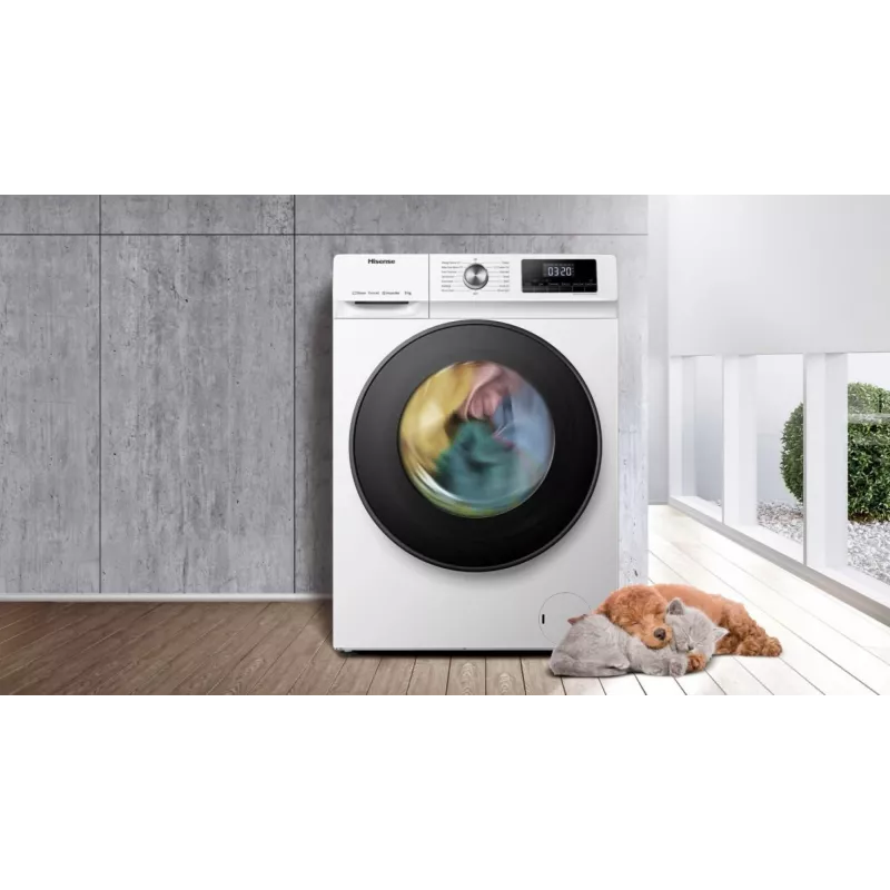 Hisense WFQA7014EVJM pyykinpesukone edestä täytettävä 7 kg 1310 kierr./min valkoinen