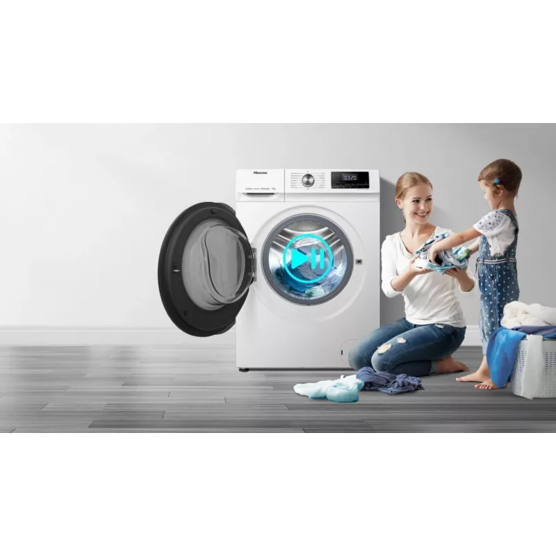 Hisense WFQA7014EVJM pyykinpesukone edestä täytettävä 7 kg 1310 kierr./min valkoinen