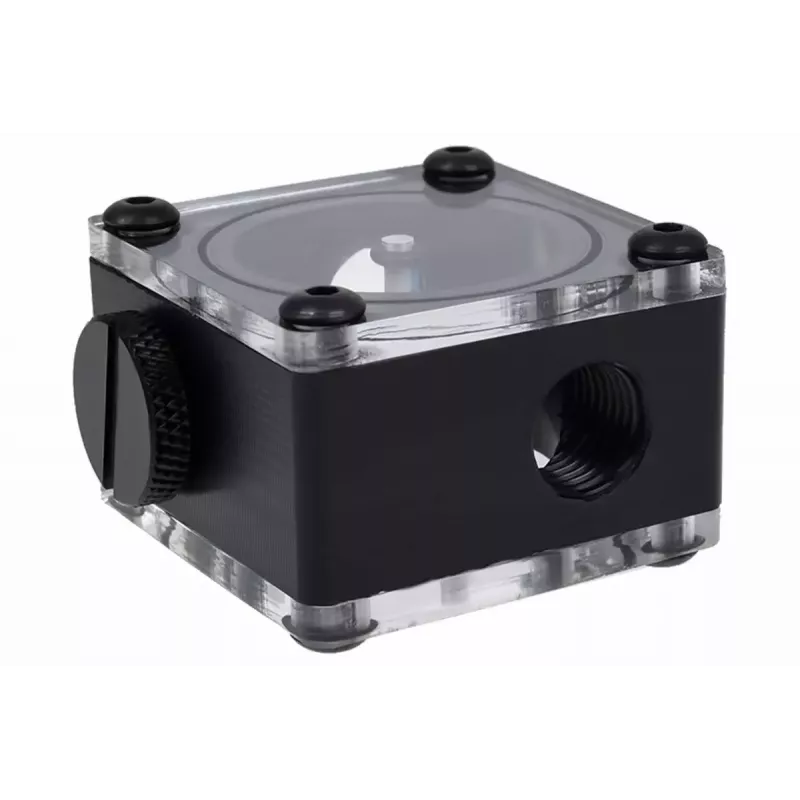 Alphacool Eisfluegel virtausilmaisin G1/4, neliö, asetaali, musta