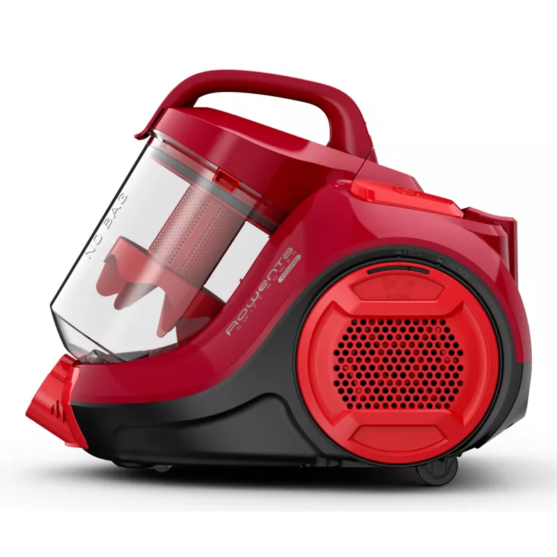 Rowenta Swift Power Cyclonic RO2913 pölypussiton lattiapölynimuri, 3-portainen suodatus, punainen