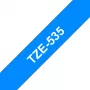 Tarratulostinauha Brother TZe535 12mm valkoinen sinisellä