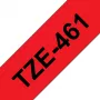 Laminointinauha Brother TZe461 36 mm musta punaisella