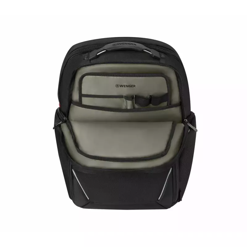 Vapaa-ajan reppu Wenger SwissGear Meteor musta polyesteri PVC rPET