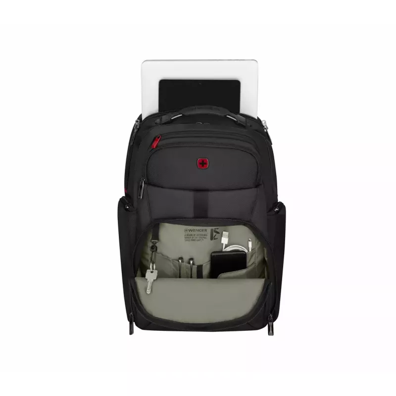 Vapaa-ajan reppu Wenger SwissGear Meteor musta polyesteri PVC rPET