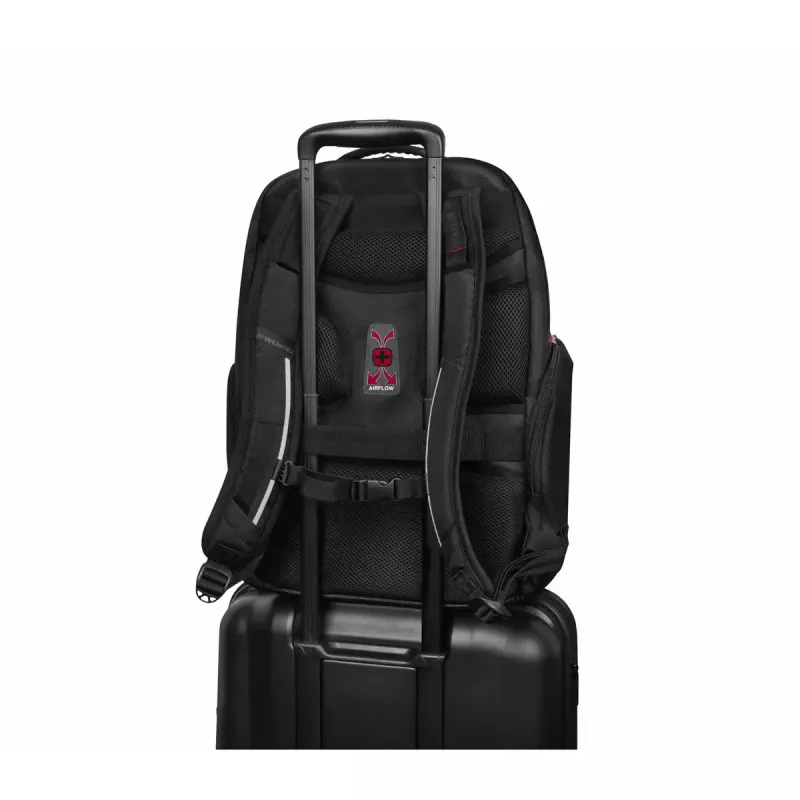 Vapaa-ajan reppu Wenger SwissGear Meteor musta polyesteri PVC rPET