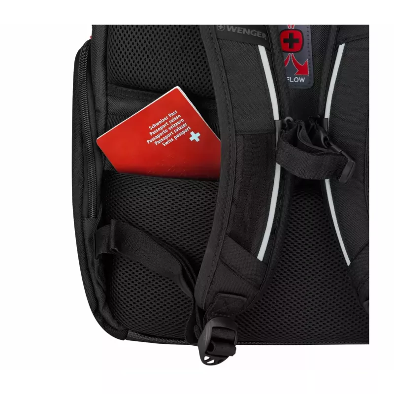 Vapaa-ajan reppu Wenger SwissGear Meteor musta polyesteri PVC rPET