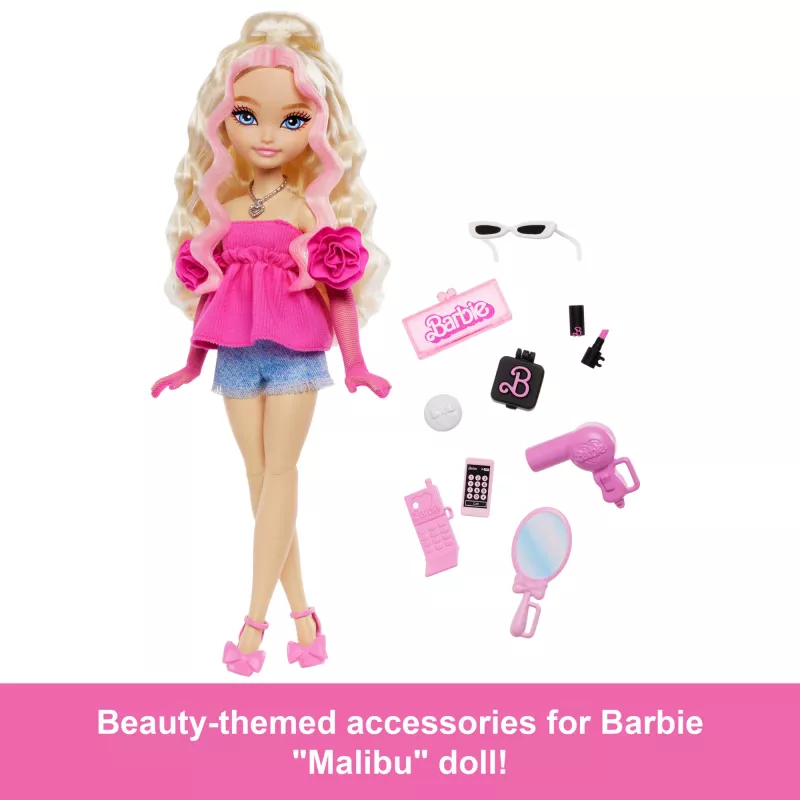 Barbie Dream Besties ”Malibu” muotinukke 8 meikki- ja hiusasusteella