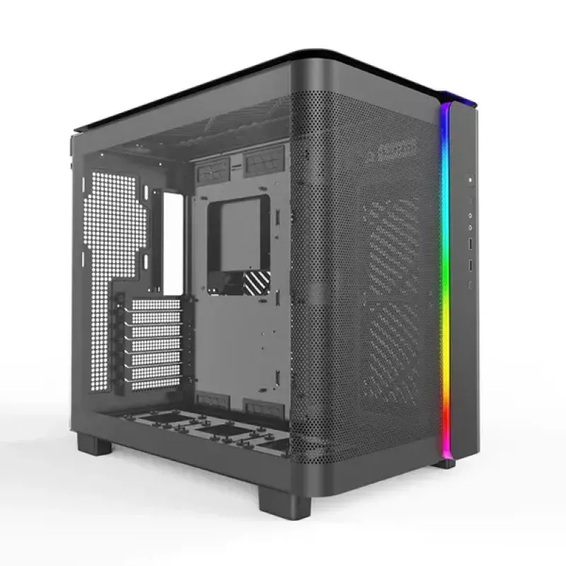 Montech KING 95 PRO Midi Tower -kotelo, karkaistu lasi, ARGB, punainen