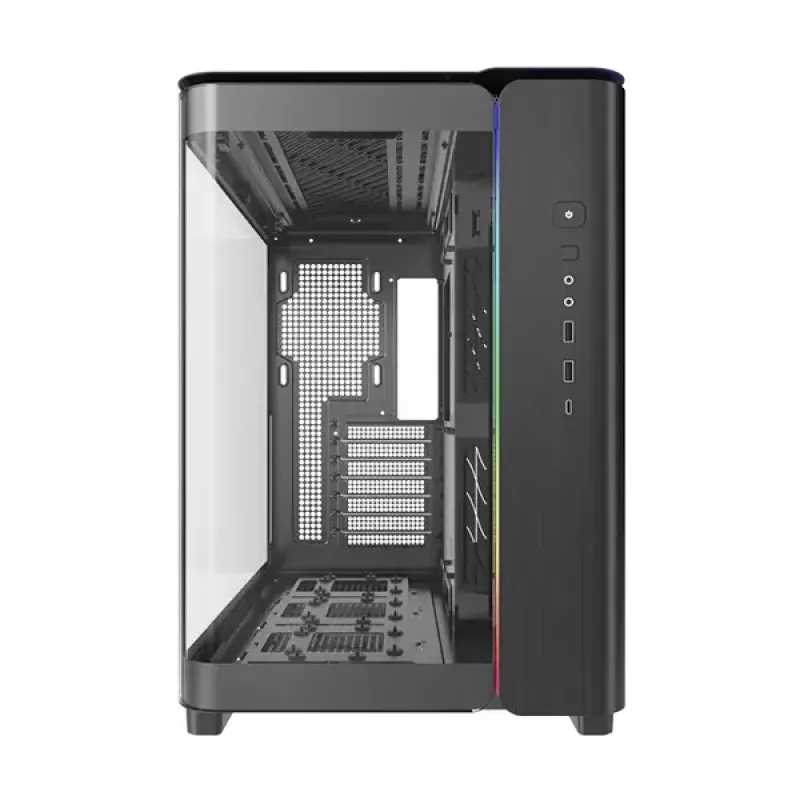 Montech KING 95 PRO Midi Tower -kotelo, karkaistu lasi, ARGB, punainen