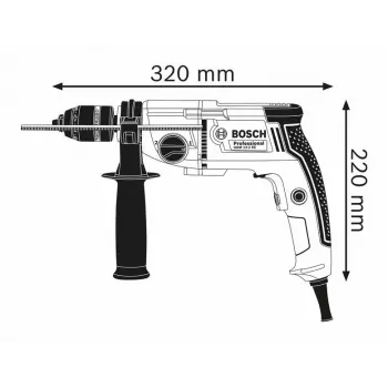 Bosch 0 601 1B2 002 porakone 500 kierr./min pikaistukka 2,4 kg musta, sininen