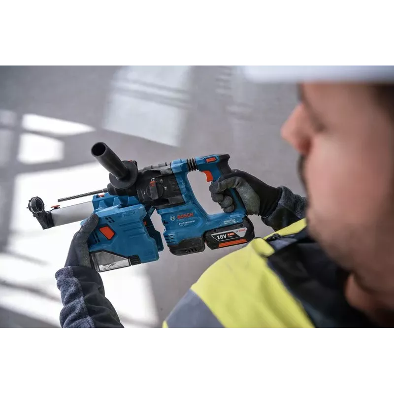 Bosch GDE 18V-12 Professional akkukäyttöinen pölynimulisäosa, 18 V, maks. poran Ø 10 mm, ilman akkua, sininen