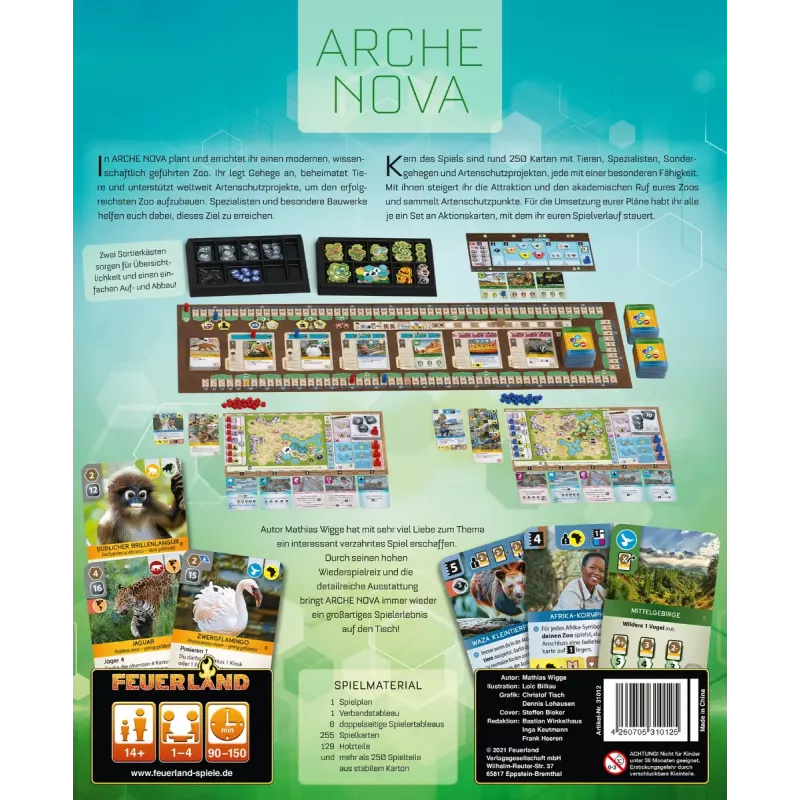 Lautapeli Pegasus Spiele Arche Nova — Querdenken-perhepeli, yli 14-vuotiaille