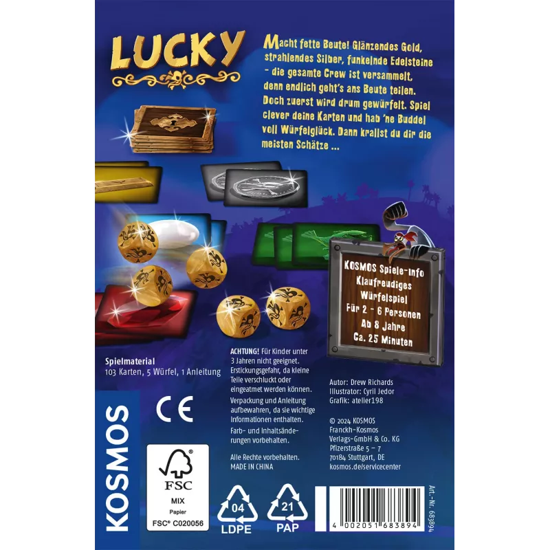 Kosmos Lucky 25 min lautapeli taktiikka
