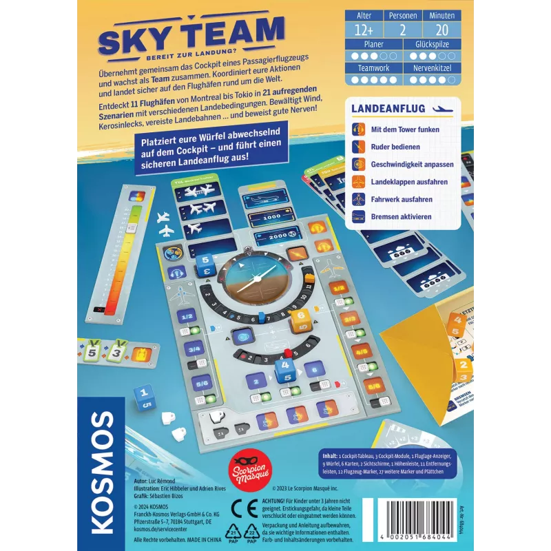 Kosmos Sky Team 20 min lautapeli matka/seikkailu