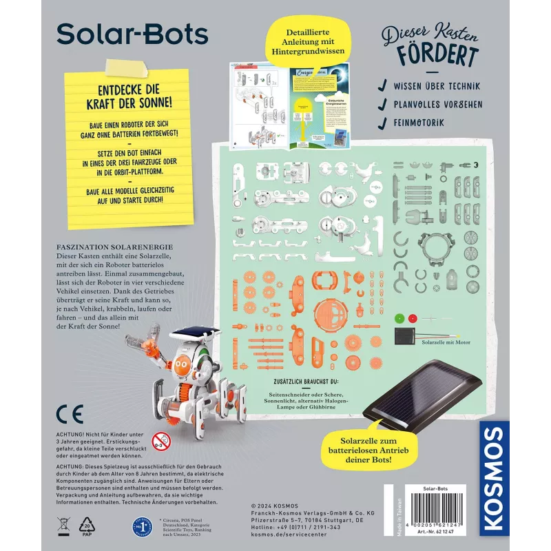 Kosmos Solar Bots, koesarja, uusiutuva energia, 8 vuotta