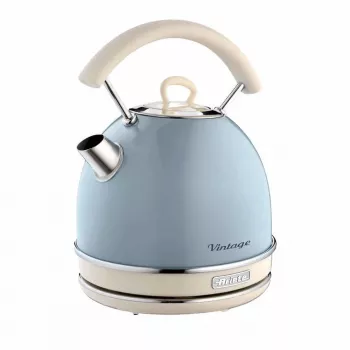 Ariete 2877 vedenkeitin Vintage, 1,7 l, johdoton, sininen, 1,7 l, 2000 W, vaaleansininen, vedenmittari, johdoton, suodatus