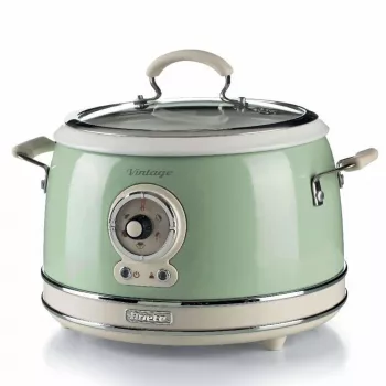 Ariete 2904 riisinkeitin – sähköinen riisinkeitin keraamisella kulholla – kotitekoinen sushi – monitoimikeitin – Vintage Line – 3,5 L – 650 W – vihreä