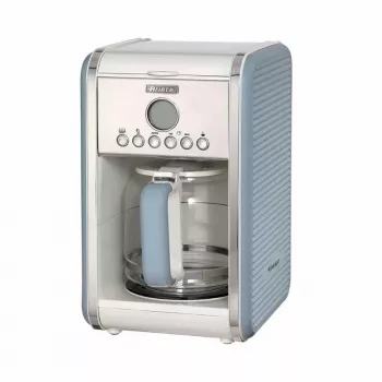 Ariete 1342 amerikkalainen kahvinkeitin, karkaistu lasikannu, jopa 12 kupillista, 24 tunnin ajastin, LCD-näyttö, automaattinen virrankatkaisu, 2000 W, muovi, sininen