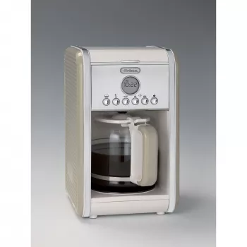 Ariete 1342 amerikkalainen kahvinkeitin, karkaistu lasikannu, jopa 12 kupillista, 24 tunnin ajastin, LCD-näyttö, automaattinen virrankatkaisu, 2000 W, muovi, beige