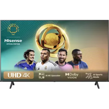Hisense 50E6NT 127 cm (50 tuuman) 4K Ultra HD Smart TV Wi-Fi musta 300 cd/m²