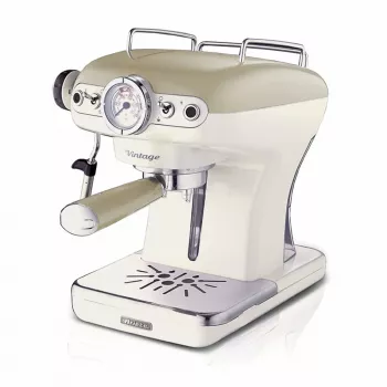 Ariete 1389 Vintage -espressokeitin - espressokeitin jauhetulle kahville tai ESE-padeille, pastellinbeige