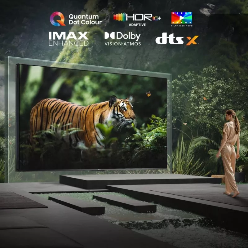 Hisense 85UXNQ 215 cm (85 tuuman) 4K Ultra HD QLED-televisio, 120 Hz, AMD FreeSync, kolmoisvirittimellä, musta