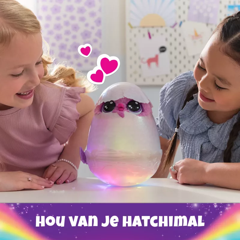 Hatchimals Alive Mystery Hatch Pufficorn Spinmaster AA-paristo pinkki valkoinen