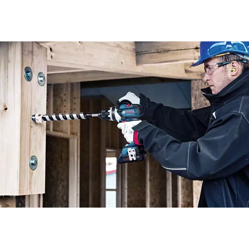Bosch Professional GSB 18V-110 C akkukäyttöinen iskuporakone-ruuvinväännin, 18 V, 2100 kierr./min, 2x ProCORE18V 4,0 Ah, laturi, L-BOXX, sininen/musta