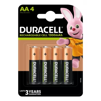 Duracell 4 LR06 1300mAh ladattava akku nikkelimetallihydridi (NiMH)