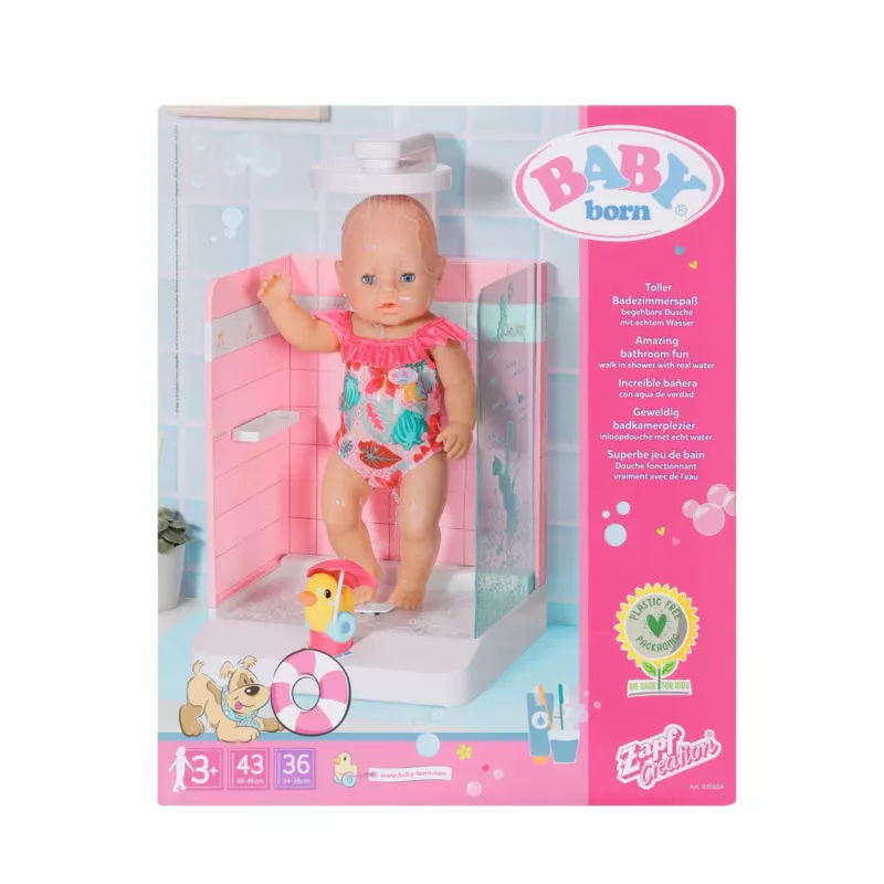 Nukenkylpy BABY born Bath Walk in Shower suositeltu ikä 3 vuotta