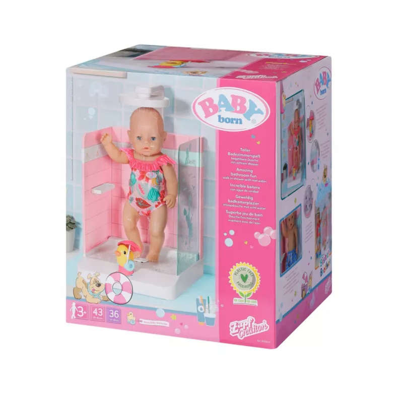 Nukenkylpy BABY born Bath Walk in Shower suositeltu ikä 3 vuotta