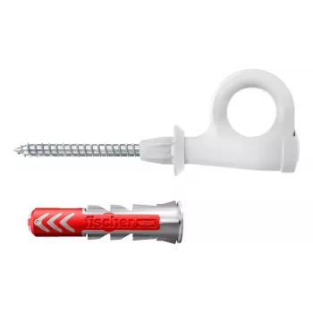 Ruuvikoukku- ja tulppasarja Fischer 564173 25 kpl muovi 8 mm