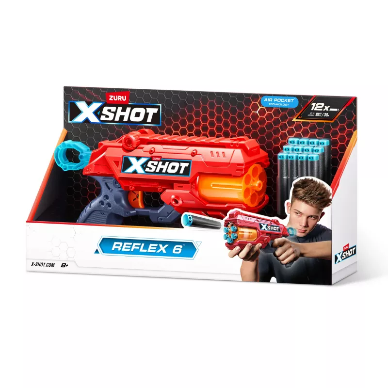 ZURU XSHOT Excel Reflex 6 nuolipyssy nuolilla