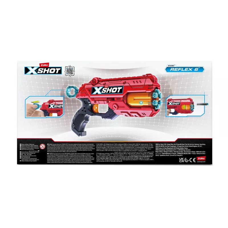 ZURU XSHOT Excel Reflex 6 nuolipyssy nuolilla
