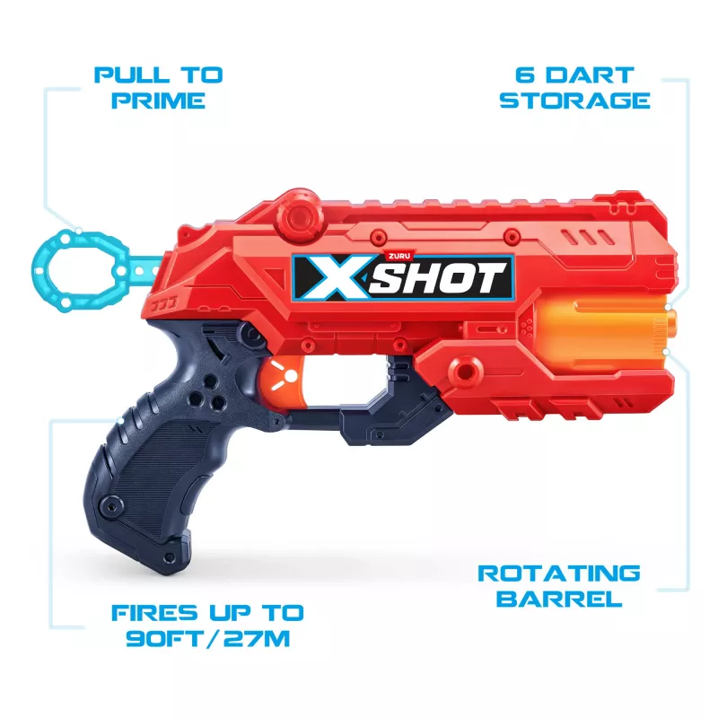 ZURU XSHOT Excel Reflex 6 nuolipyssy nuolilla