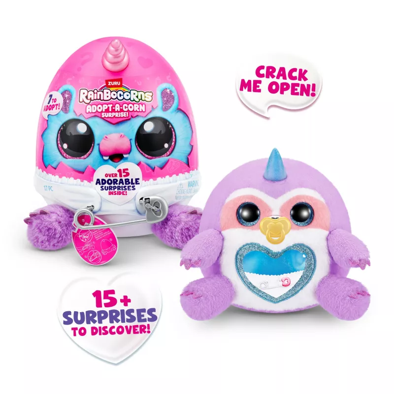 Zuru Rainbowcorns Adopt-A-Corn Surprise leluhahmo — lajiteltu keräily-minihahmo (valikoima)