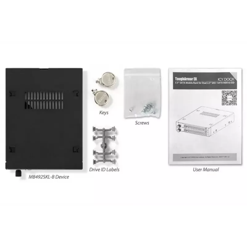 Asemapaikan peitelevy Icy Dock MB492SKL-B