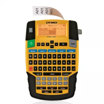 DYMO RHINO 4200 teollisuustarratulostin | QWERTZ-näppäimistö ja aikaa säästävät pikavalinnat | Kestävä tarratulostin työmaille ja vaativaan merkintätyöhön