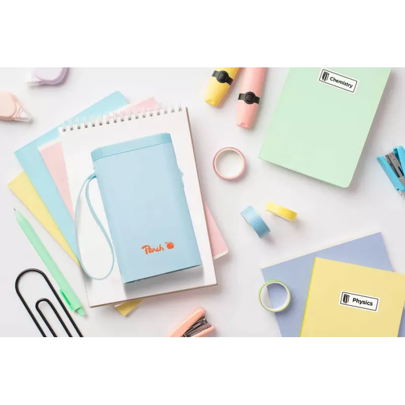 Peach PE110 tarratulostin, suoralämpötulostus, Bluetooth, sisäinen akku, sininen