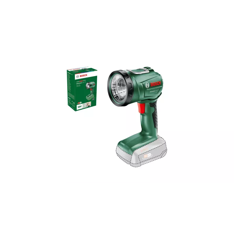 Bosch UniversalLamp 18 musta, vihreä LED