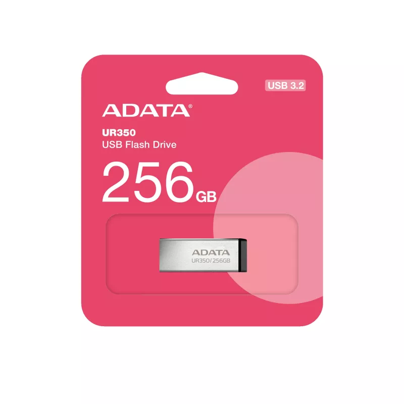 ADATA UR350 USB-muistitikku 256 GB USB Type-A 3.2 Gen 1 (3.1 Gen 1) musta, hopea