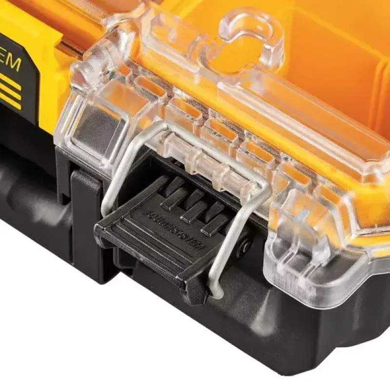 Työkalujen säilytyslaatikko DeWALT ToughSystem 2.0 musta läpinäkyvä keltainen 6 taskua