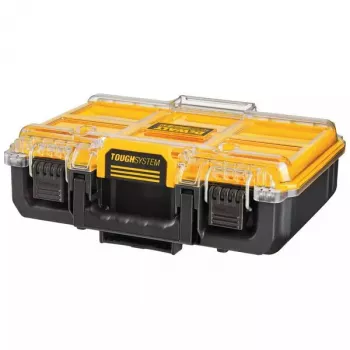 Työkalujen säilytyslaatikko DeWALT ToughSystem 2.0 musta läpinäkyvä keltainen 6 taskua