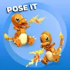 MEGA Pokémon Build & Show Charmander lelunrakennussarja, 10 cm korkea,