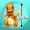 MEGA Pokémon Build & Show Charmander lelunrakennussarja, 10 cm korkea,