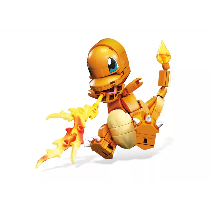 MEGA Pokémon Build & Show Charmander lelunrakennussarja, 10 cm korkea,