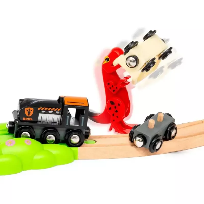 Rautatiesarja Ravensburger Dinosaur Deluxe Set BRIO World 63610400 interaktiivisilla toiminnoilla