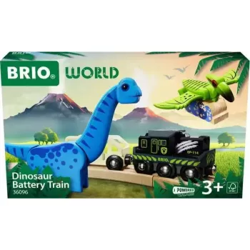 Juna BRIO Dinosaur Battery Train monivärinen puu 3+