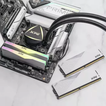 DIMM 64 GB DDR5-6000 (2x 32 GB) Dual-Kit, muisti valkoinen, AX5U6000C3032G-DCLARWH, Lancer RGB, INTEL XMP